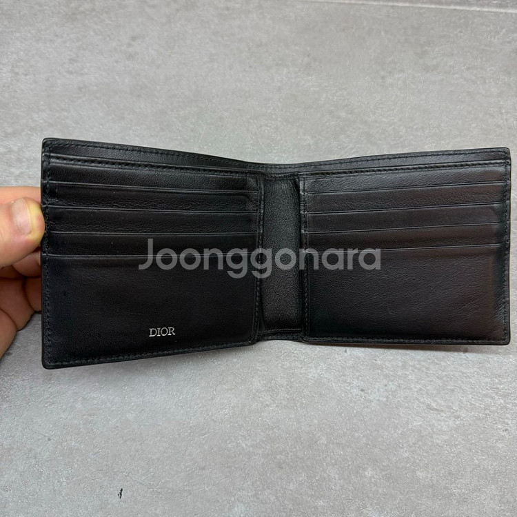 디올 CD 다이아몬드 컴팩트 반지갑 블랙--2