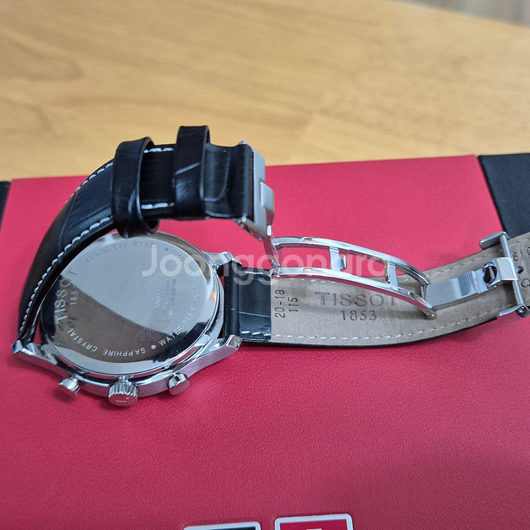 티쏘 트래디션 크로노그래프 42mm 쿼츠 레더 블랙--2