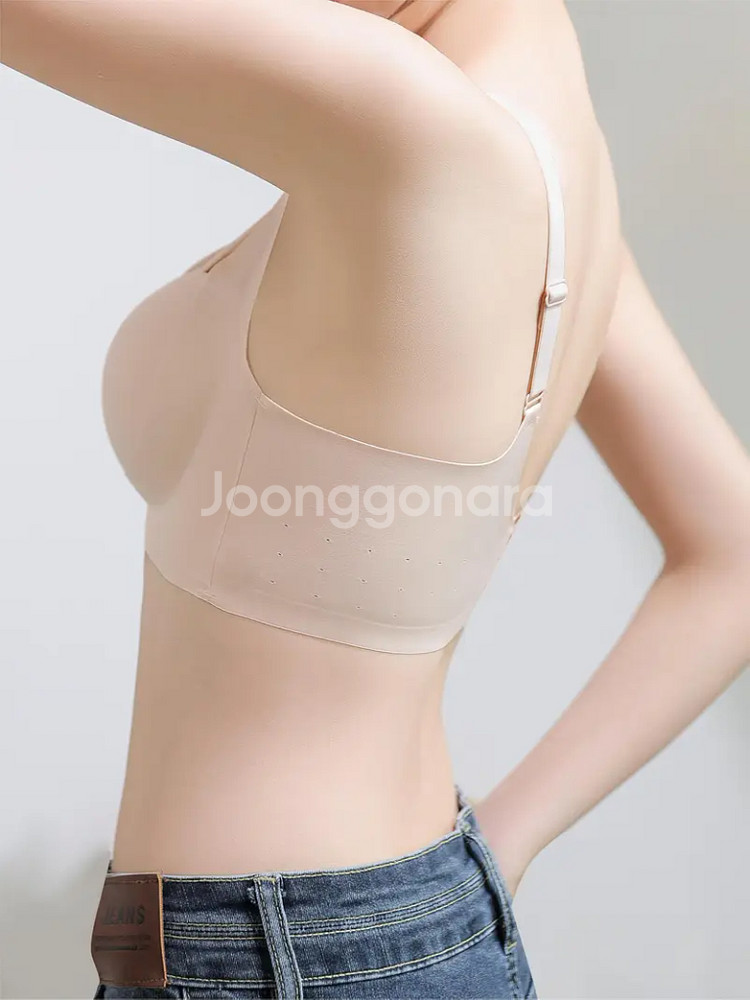모모엠 섹시한 메쉬 디테일이 있는 무봉제 푸시업--5