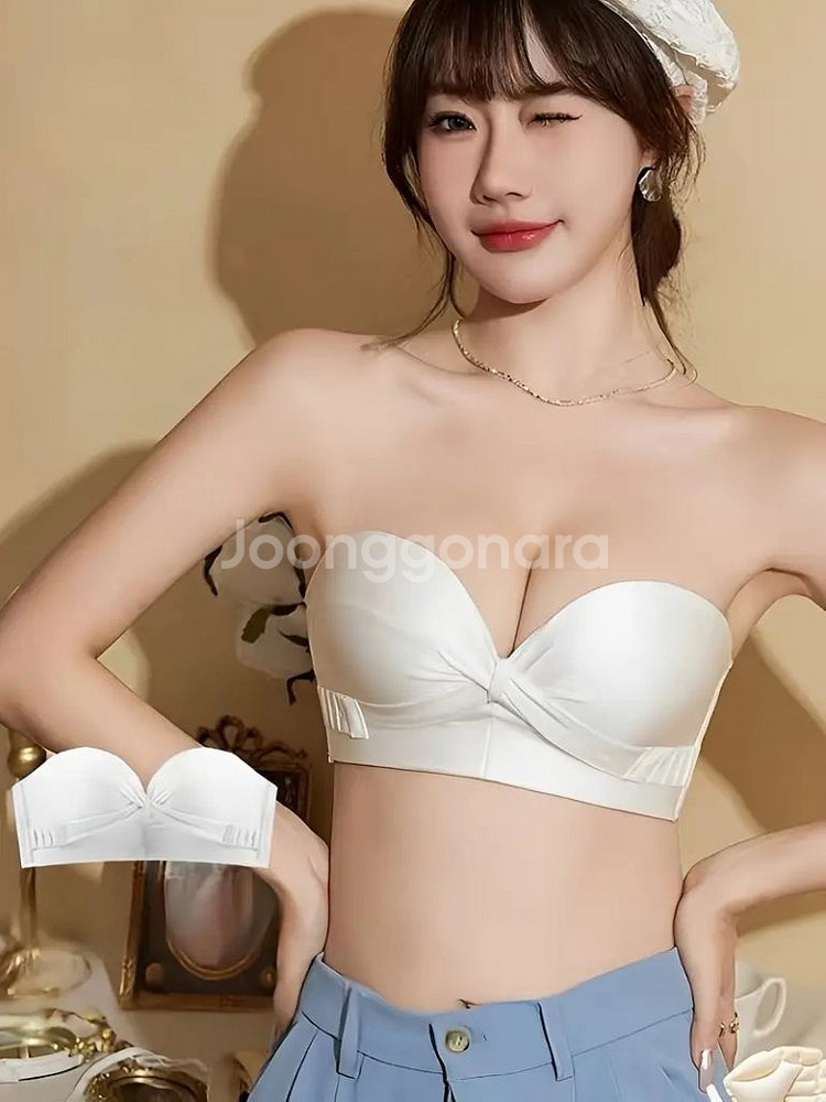 모모엠 여성용 무선 푸쉬업 밴도 브라색상--5