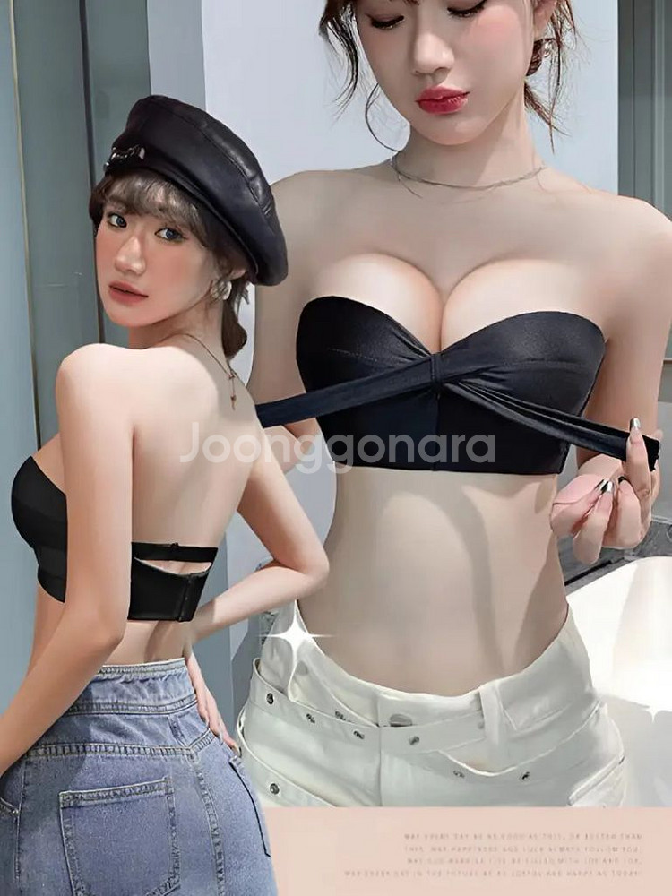 모모엠 여성용 무선 푸쉬업 밴도 브라색상--8