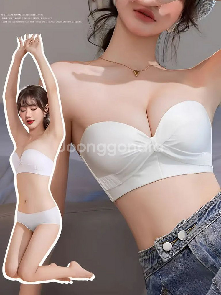 모모엠 여성용 무선 푸쉬업 밴도 브라색상--1
