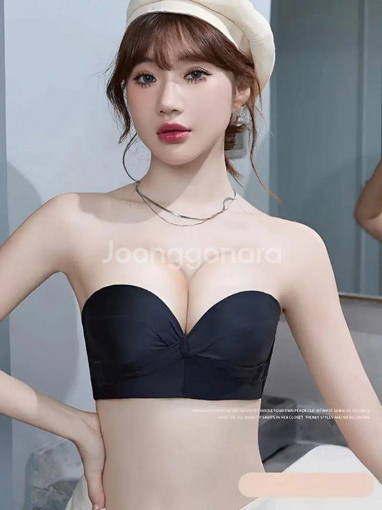 모모엠 여성용 무선 푸쉬업 밴도 브라색상--2