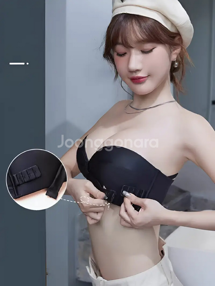 모모엠 여성용 무선 푸쉬업 밴도 브라색상--3