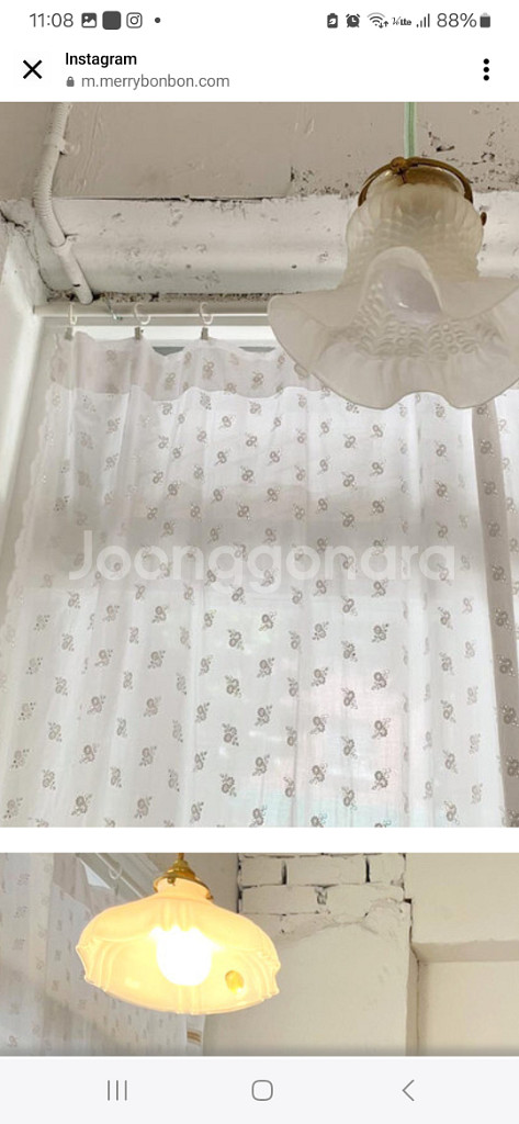 메리봉봉 룸커튼 2장 퓨어레이스 60수 코튼 레이스 자--1