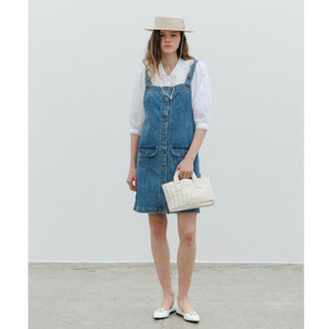 (새상품)시엔느 Denim Suspender Dress