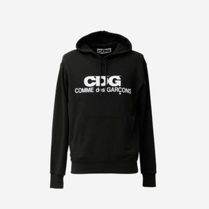 CDG 후드 스웨트셔츠 블랙 S,L