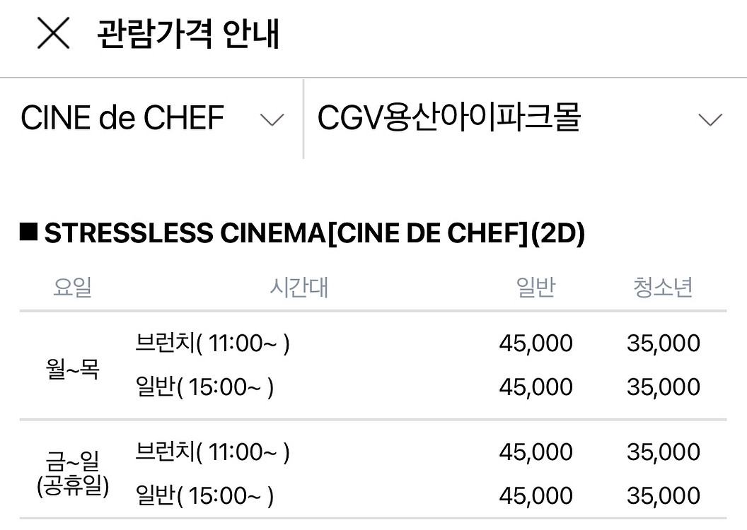 CGV 씨네드쉐프 특별관 템퍼 스트레스리스--7