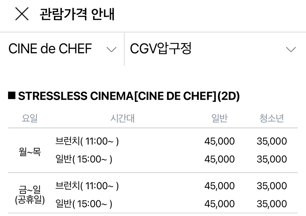 CGV 씨네드쉐프 특별관 템퍼 스트레스리스--5
