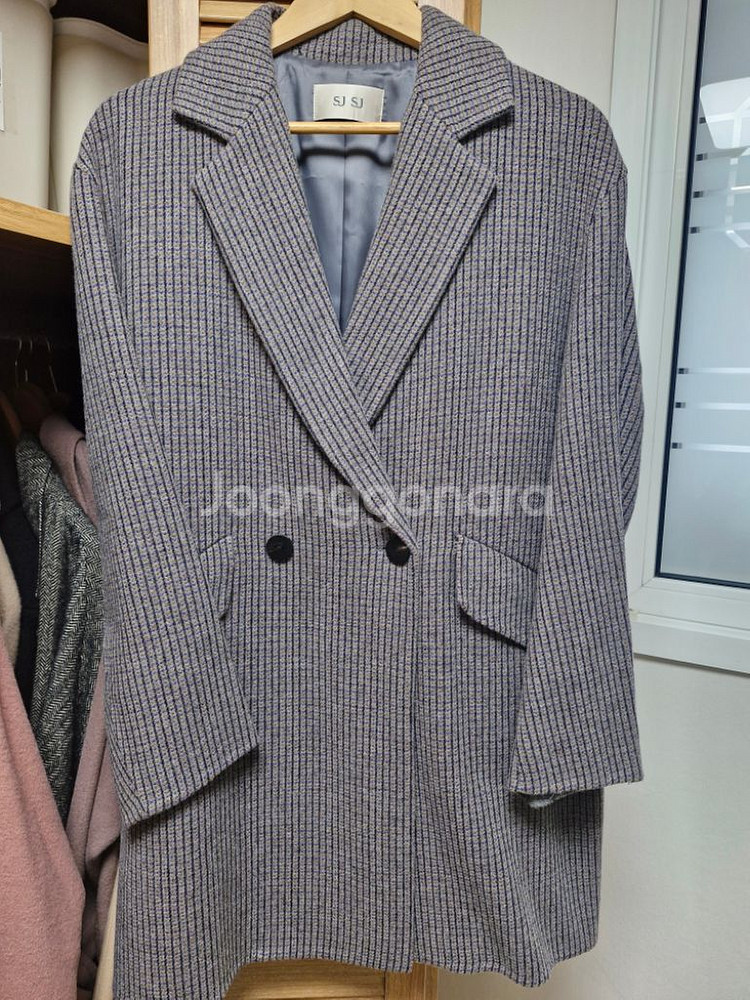 sjsj 체크 코트 77-88 새제품--1