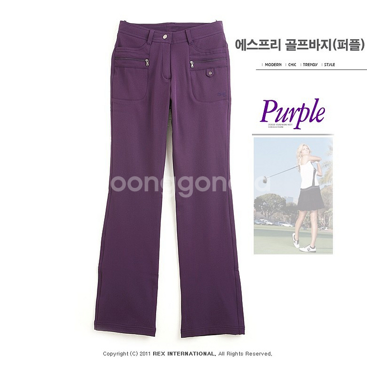 여성용 에스프리 면바지 스판 골프바지--3