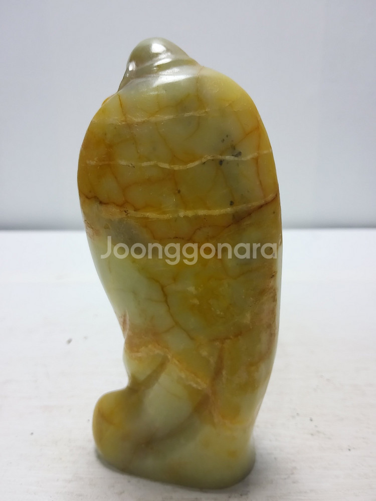 천연옥 포대와상 높이14cm 무게574g 한시할인--3