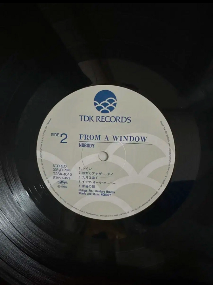 (민트급알판)Nobody - From A Window(LP) 이미지