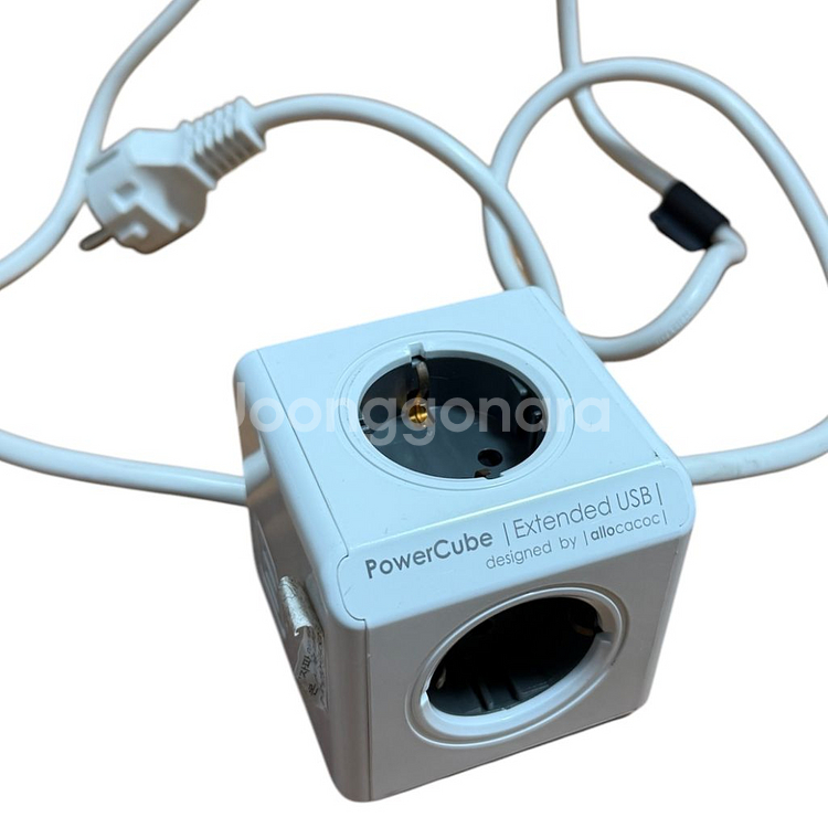 파워큐브 고용량 멀티탭 1.5m 4구 USB 콘센트--2