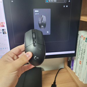 로지텍 G304 블랙 사무용 저소음 무소음 마우스