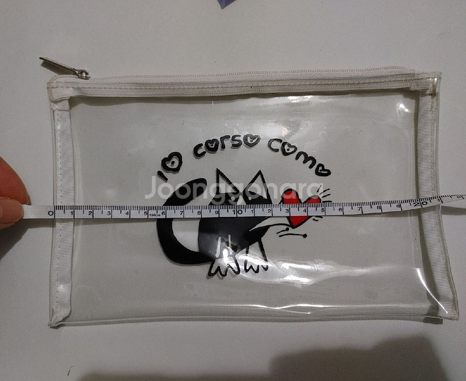 꼬르소 꼬모 블랙키 투명 파우치 홀로그램 파우치 필통--3