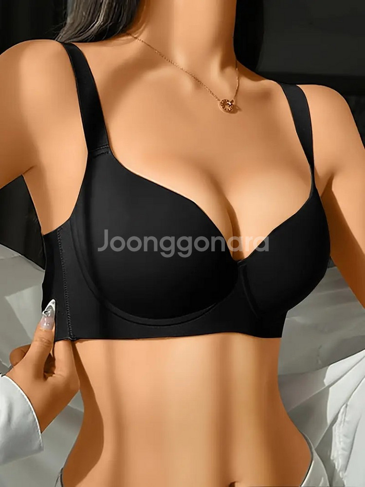 모모엠 성인용 편안한 푸시업 브라색상 : 검은색. 회색--3