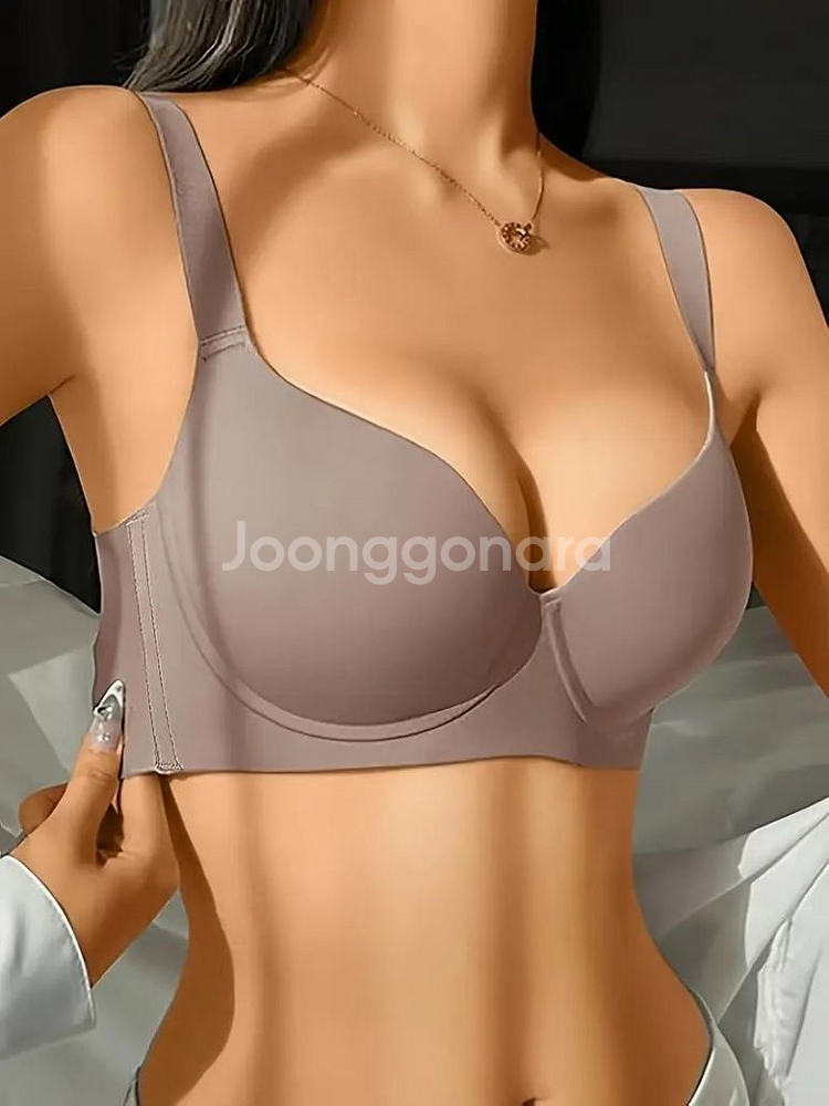모모엠 성인용 편안한 푸시업 브라색상 : 검은색. 회색--7