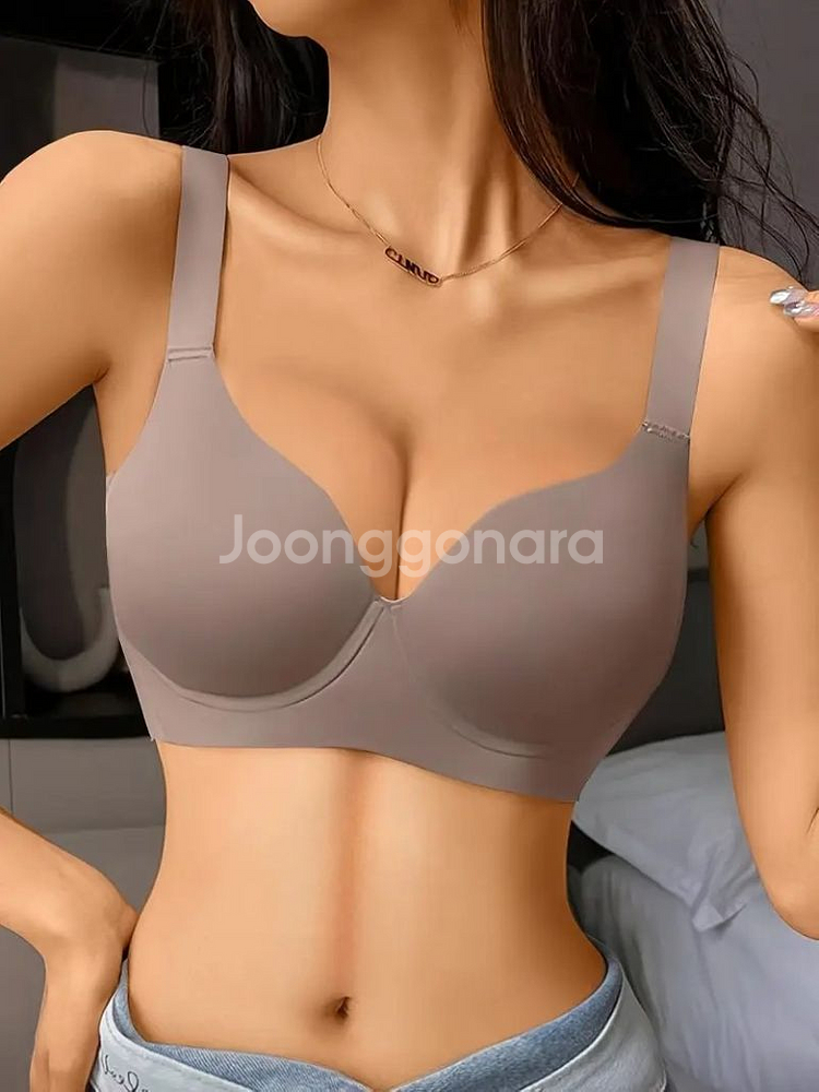 모모엠 성인용 편안한 푸시업 브라색상 : 검은색. 회색--3