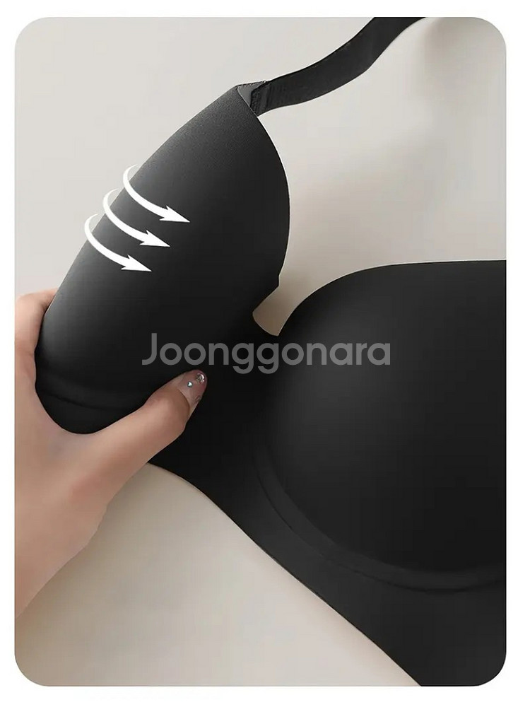 모모엠 성인용 편안한 푸시업 브라색상 : 검은색. 회색--8
