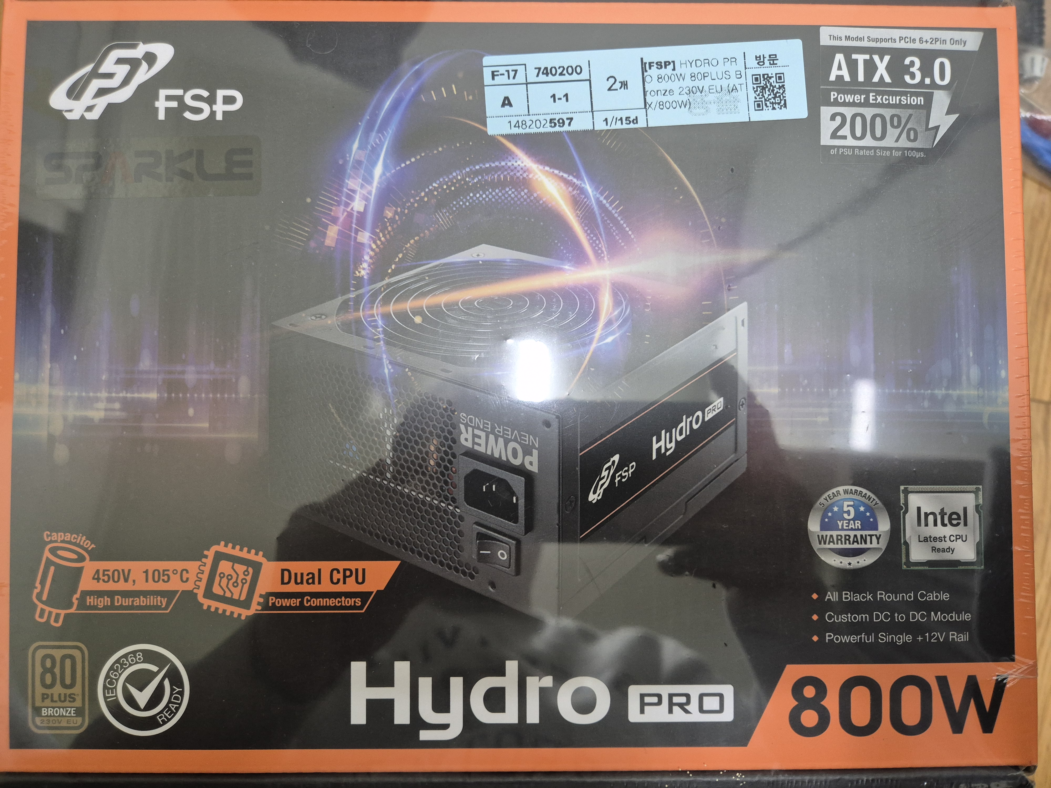 FSP HYDRO PRO 800W 80PLUS Bron