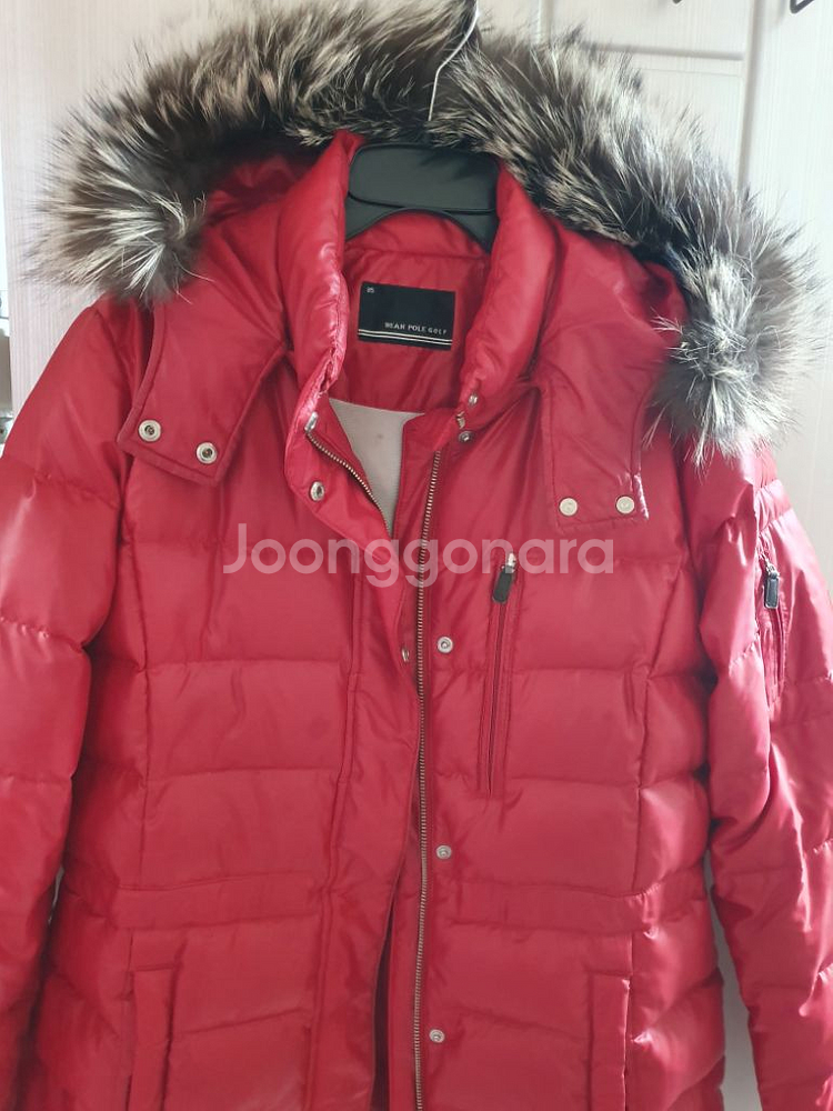 빈폴 골프 폭스퍼 구스다운 95 레드 거위털 패딩--1