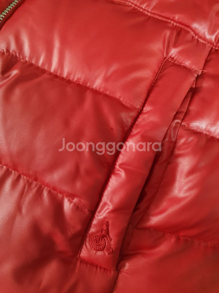 빈폴 골프 폭스퍼 구스다운 95 레드 거위털 패딩--8