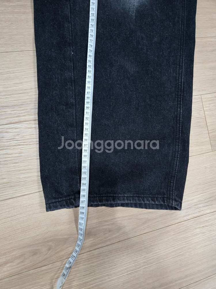 여성_여학생 데님 바지 블랙(벌룬핏사이드폴딩)--8