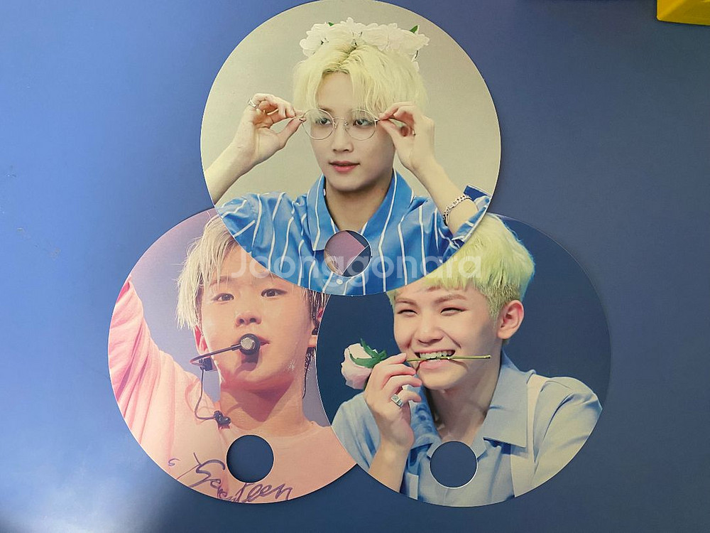 세븐틴 비공굿(포카 도무송 스티커 슬로건 부채 등)--3