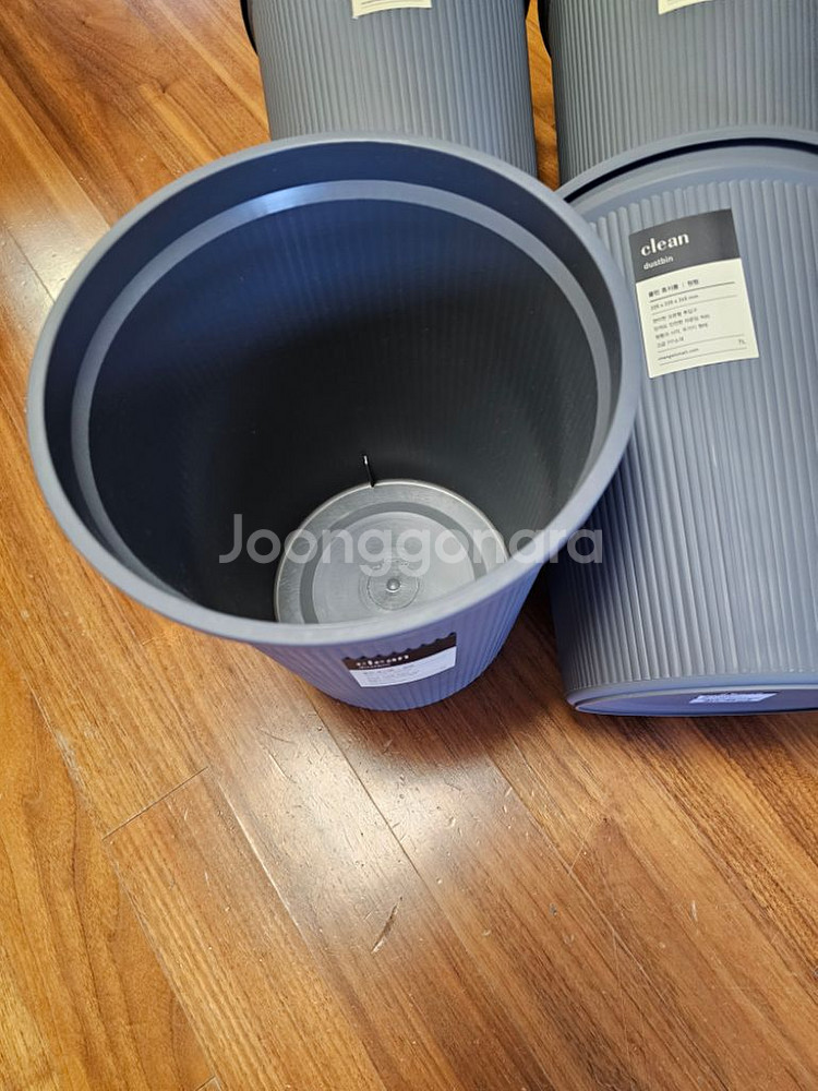 원형 휴지통 쓰레기통 클린 휴지통 7L--6