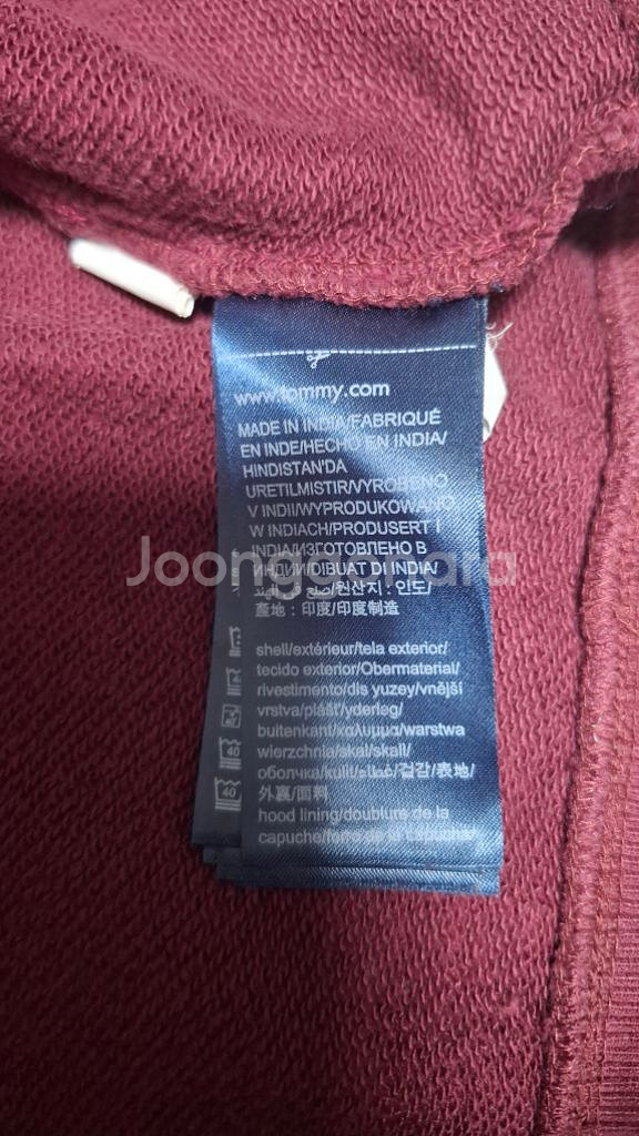 타미힐피거 후드집업 자켓 100 면100%--6