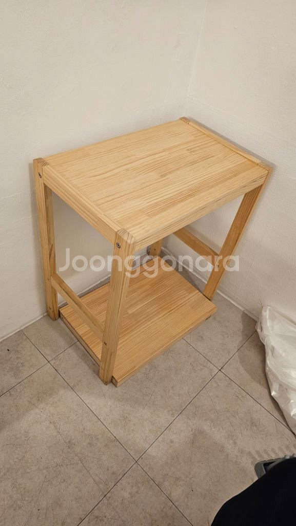 원목 협탁 렌지대 2개--2