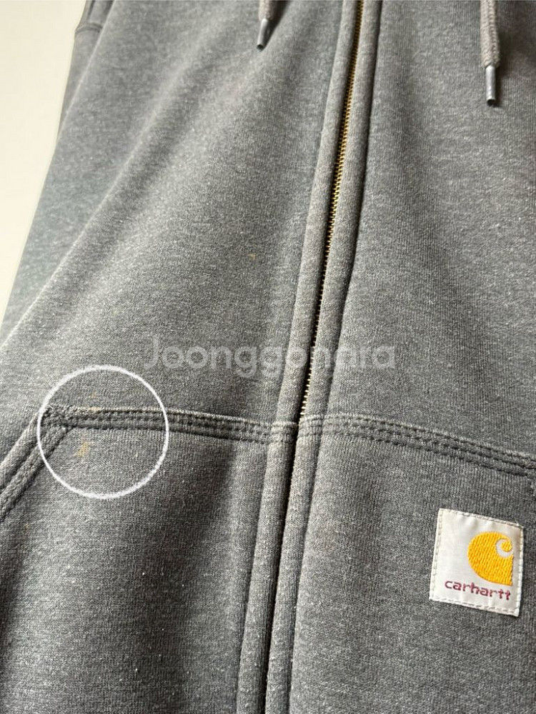 칼하트 | 써멀 후드집업 S 카본헤더 그레이--7