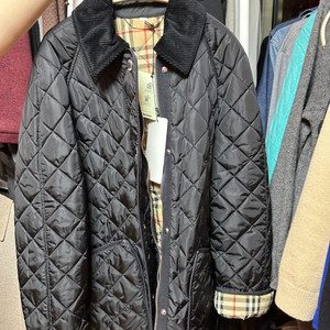 버버리 정품) 여성 퀼팅 벨트 재킷 M