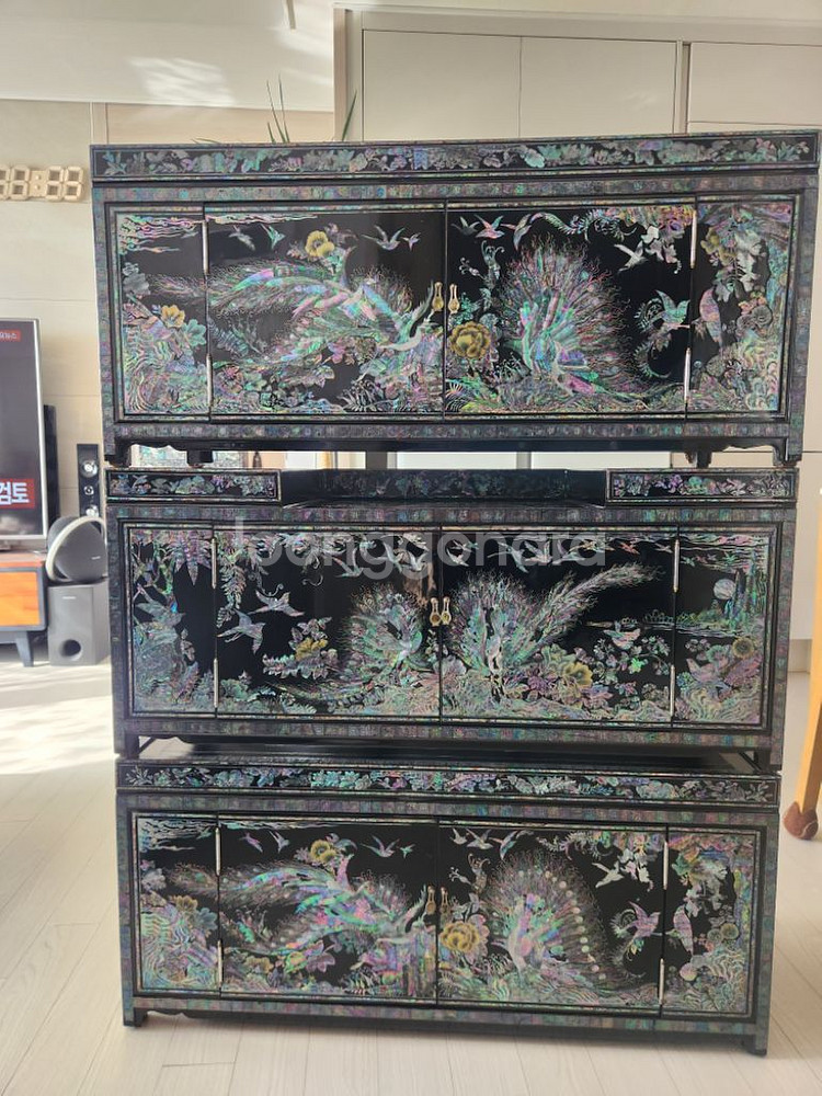 나전칠기 자개문갑 2--6