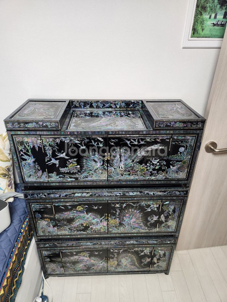 나전칠기 자개문갑 2--3