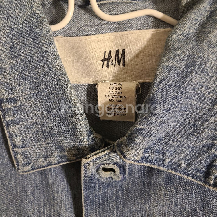 h&m 빈티지 연청자켓 S사이즈 히든버튼--2