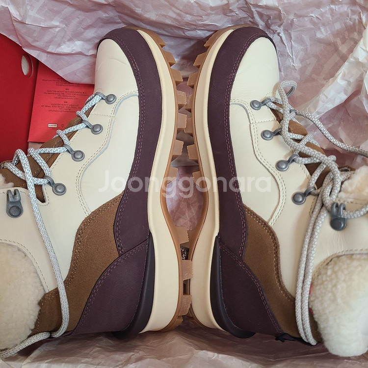 헌터 익스플로러 미드 겨울 부츠 화이트 250 UK6--3