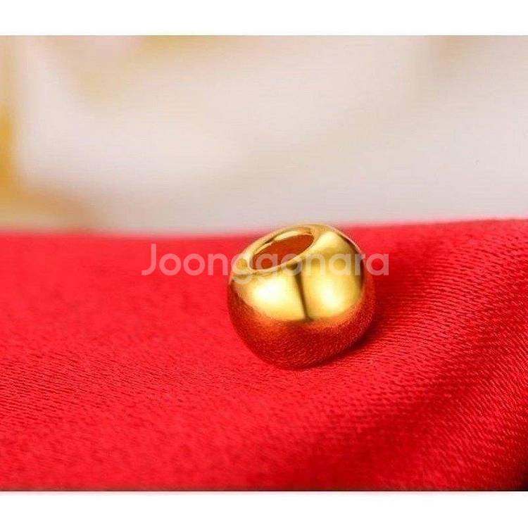 새 골드 24K 순금 5mm 구슬 선물 수집 쥬얼리--1