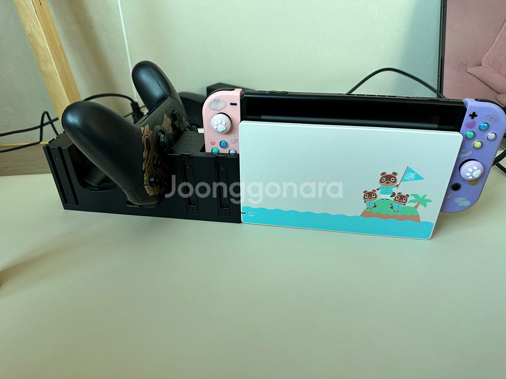 닌텐도 프로콘 + 듀얼 충전거치대 팝니다 몬스터헌터라이--1