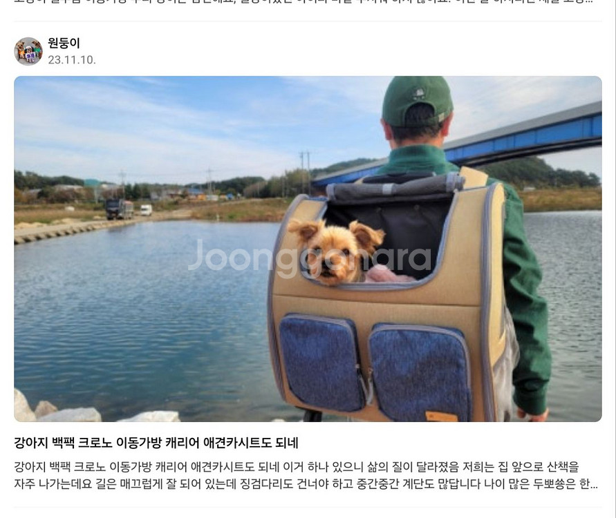 크르노 강아지 고양이 캐리어 이동가방(거의새것)--6