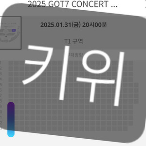 갓세븐 got7 콘서트 1/31 T1구역 왼블통로