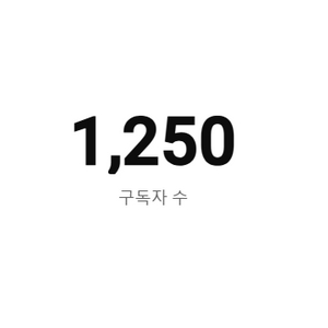 미국 시청자층 구독자 1250명 유튜브 채널 판매