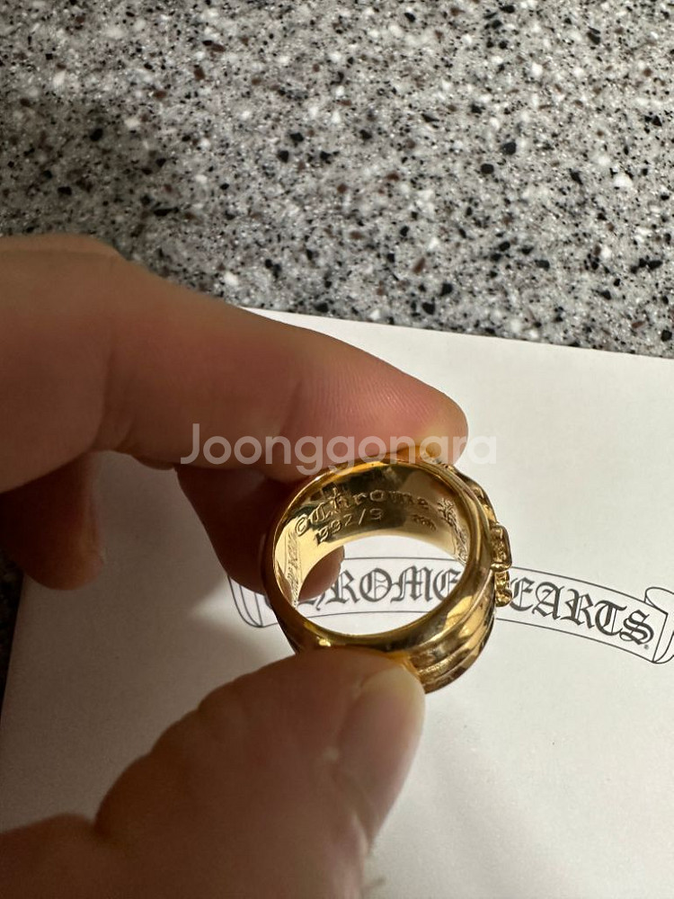 크롬하츠 22k 대거링 파베 다이아--1