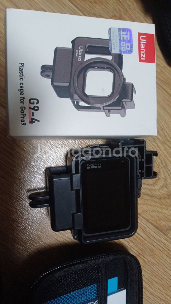 초s급] 고프로9 + 오디오어댑터 + 케이스삼각대--2