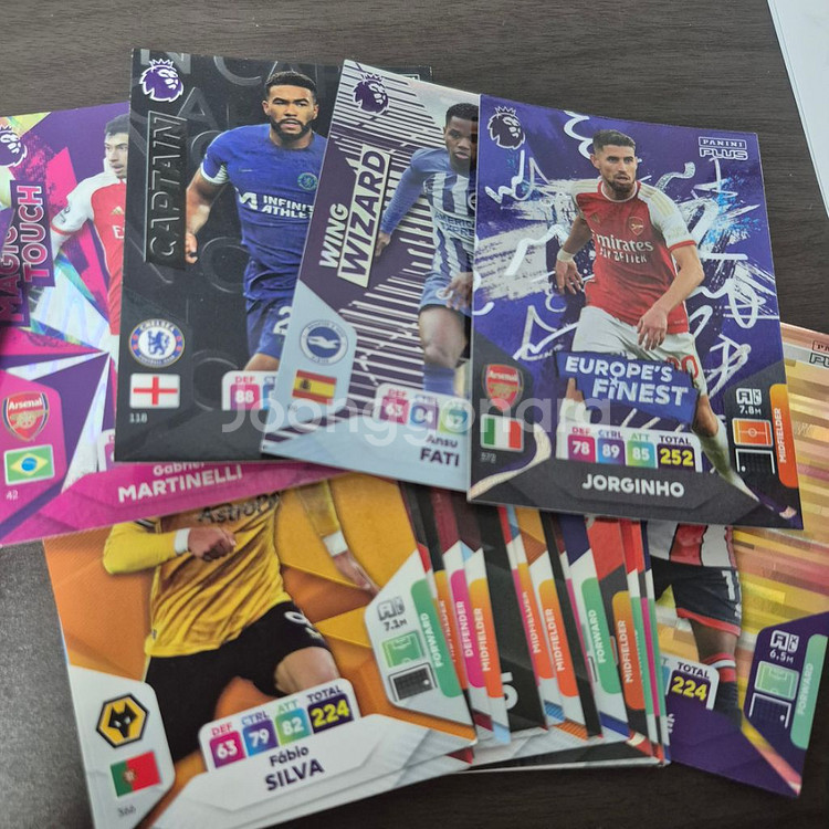 파니니 EPL&K리그 축구 카드 80장 일괄 판매합니다--2