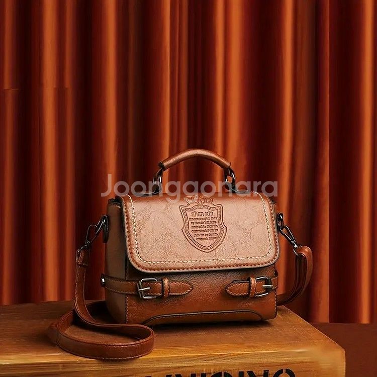 모모엠 복고풍 PU 가죽 핸드백색상--1