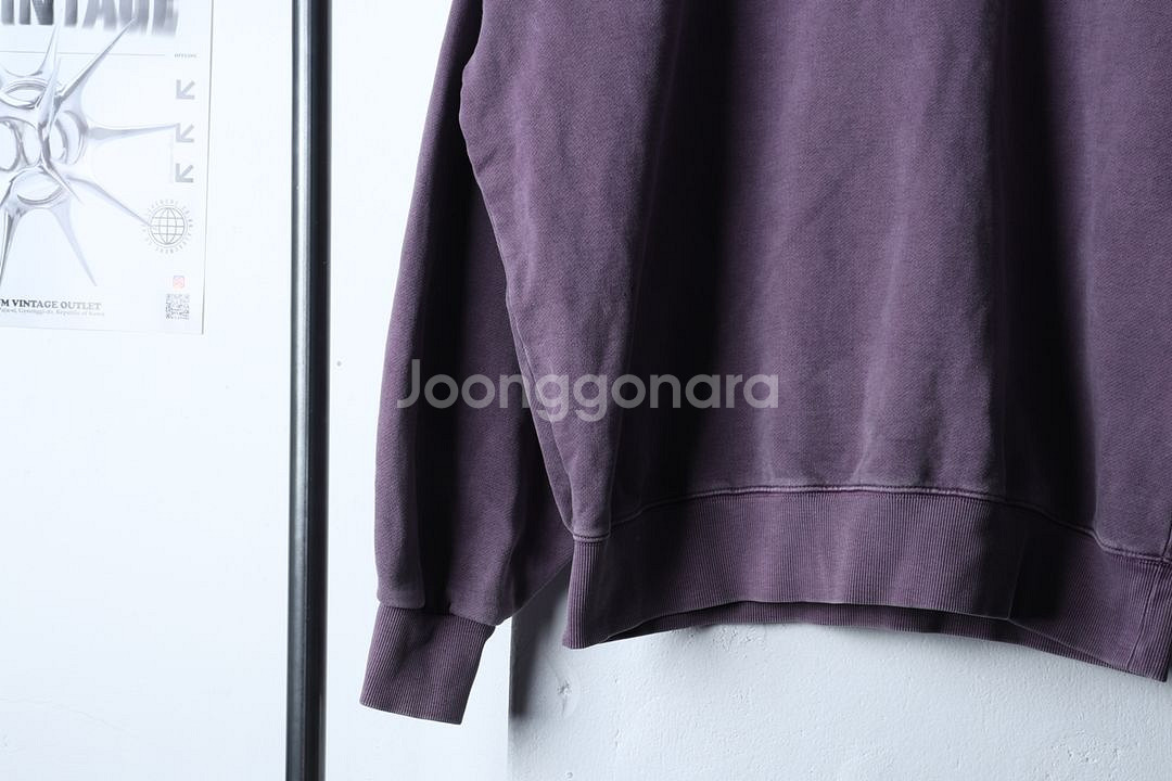 (M) 칼하트 맨투맨 티셔츠 퍼플 기모 박스핏--3