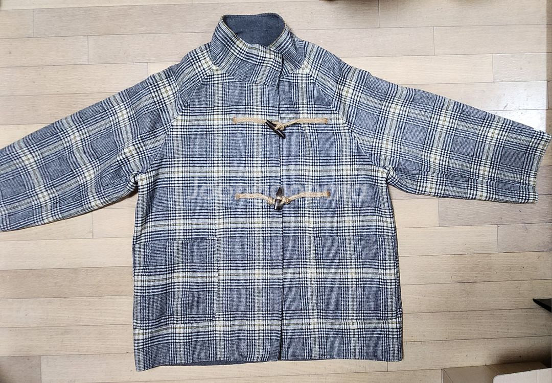 떡볶이 울 헤링본 루즈핏 코트 66~77사이즈--0