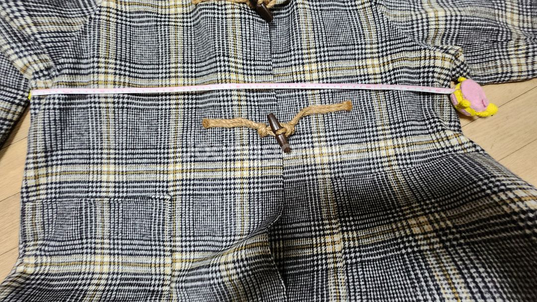 떡볶이 울 헤링본 루즈핏 코트 66~77사이즈--6